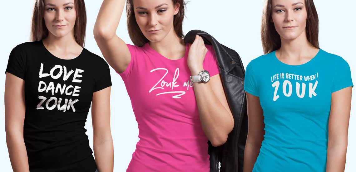 Three women wearing Zouk t-shirts you’re going to wear again and again.